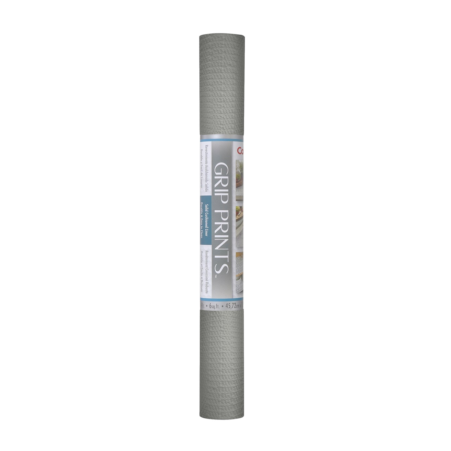 Con-Tact® Brand Grip Prints™, Non-Adhesive, Serenity Gray, Grip - Solid Color