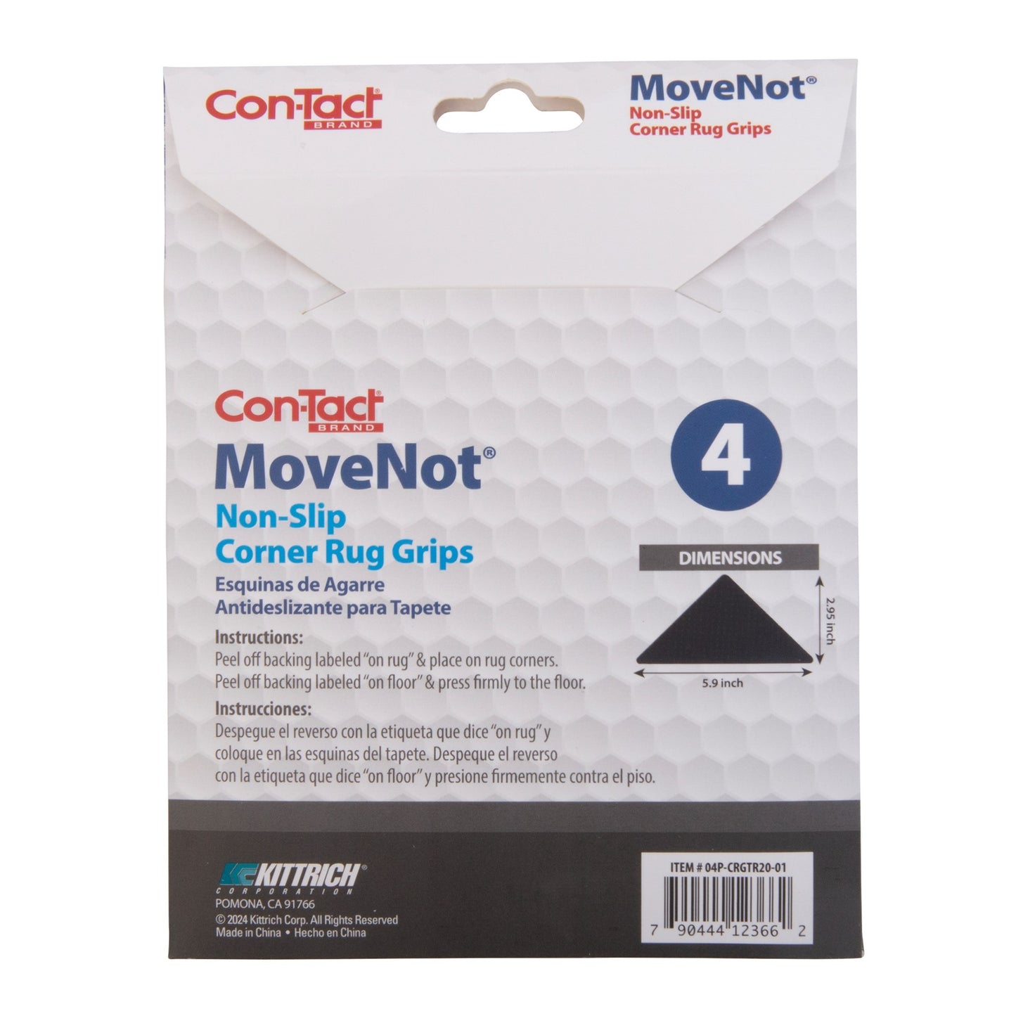 Con-Tact® Brand MoveNot – Rug Accessories , Black
