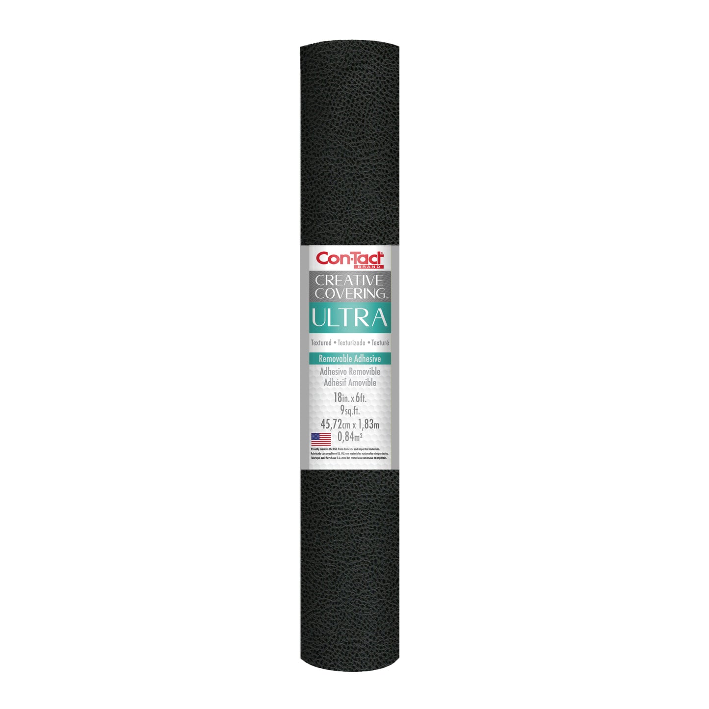 Con-Tact® Brand Creative Covering™ – Removable Self-Adhesive Shelf Liner, Self-Adhesive Faux Leather Black