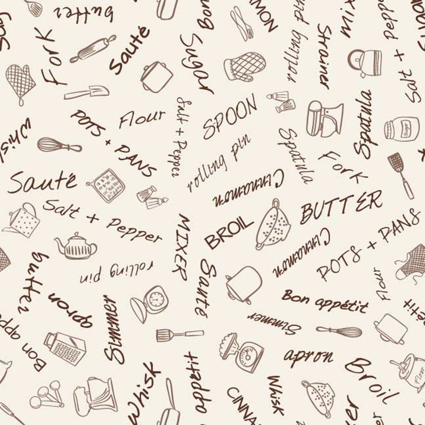 Con-Tact® Brand Grip Prints™, Non-Adhesive, Bon Appetit