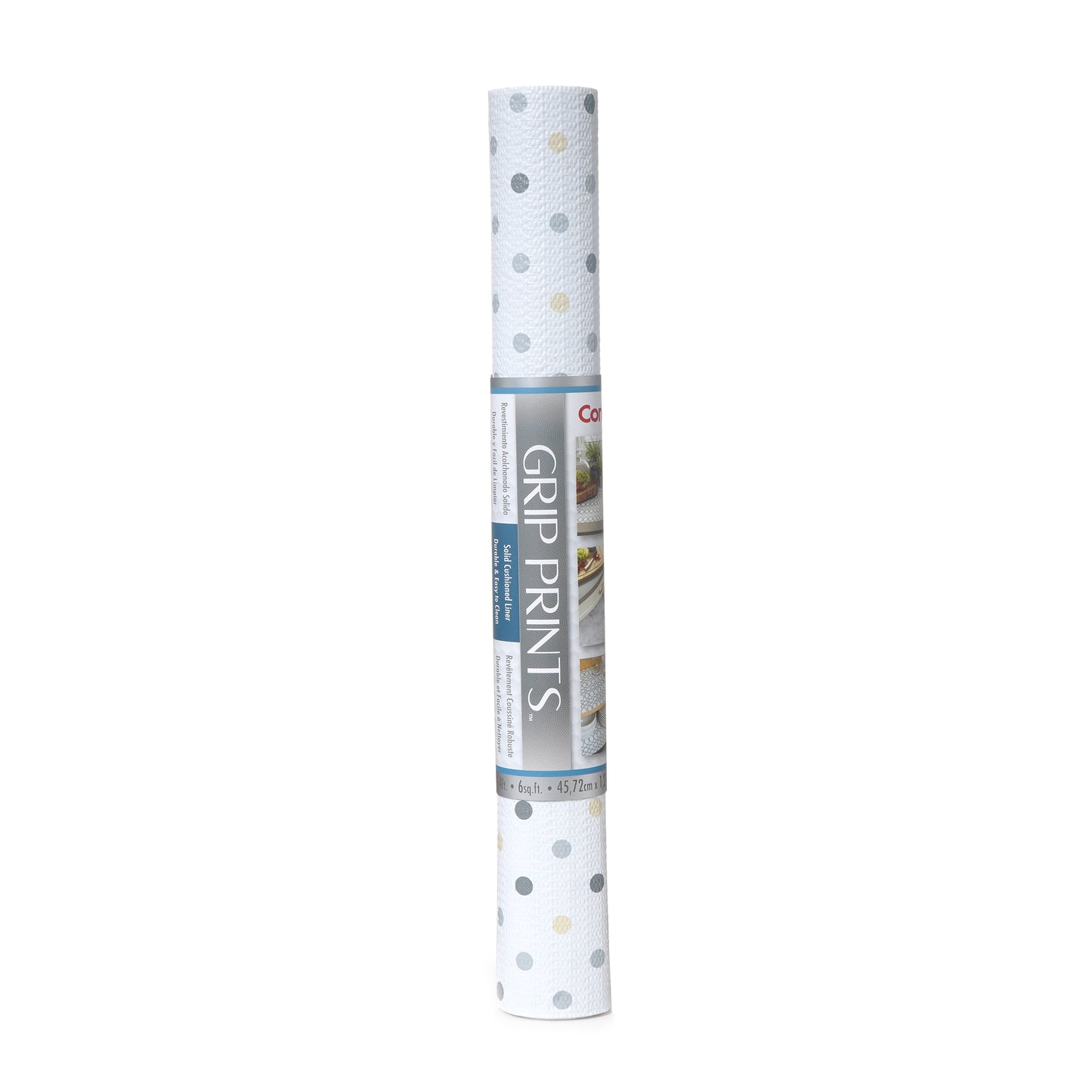 Con-Tact® Brand Grip Prints™, Non-Adhesive, Dottie Gray