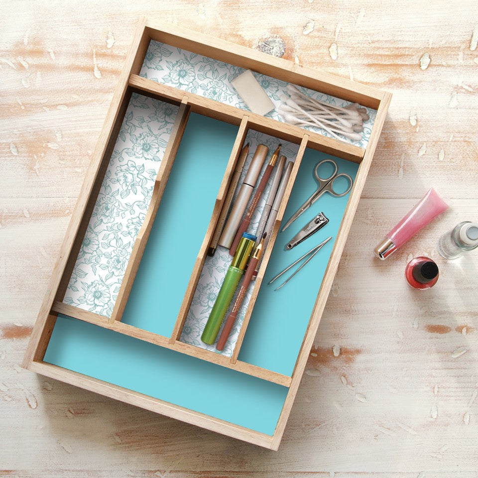 Con-Tact® Brand Creative Covering™ Duo Pack – Removable Self-Adhesive Shelf Liner, Teal/English Rose Blue