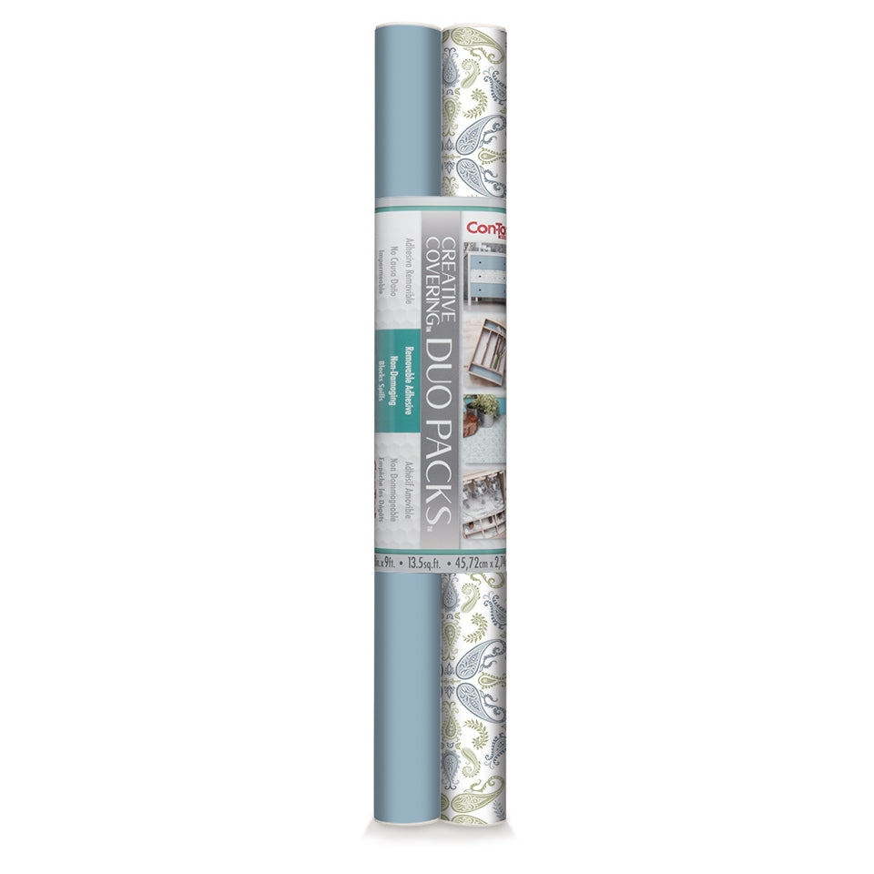 Serenity Collection Self Adhesive Duo-Packs, Abbey Sage/Ocean Blue