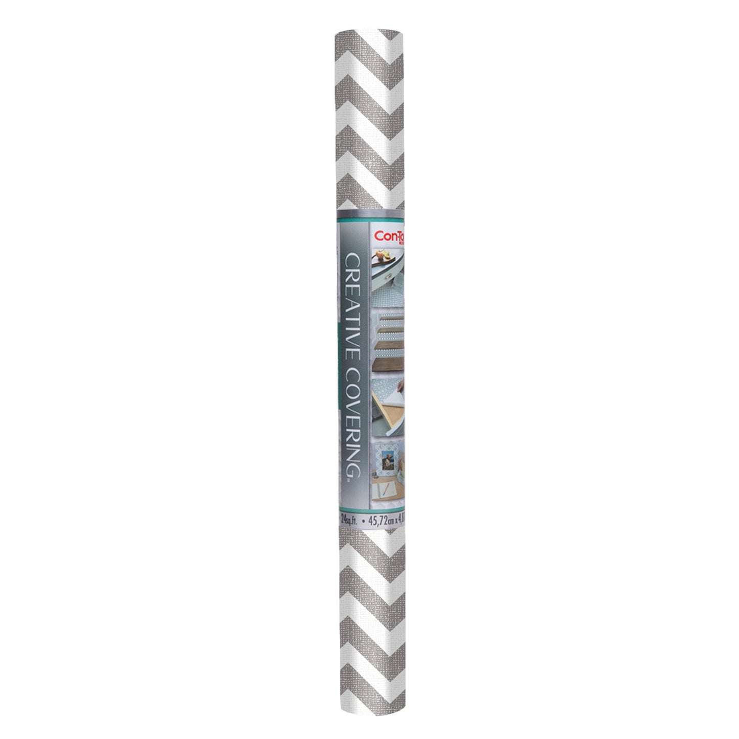 Con-Tact® Brand Creative Covering™ Textured Chevron Gray