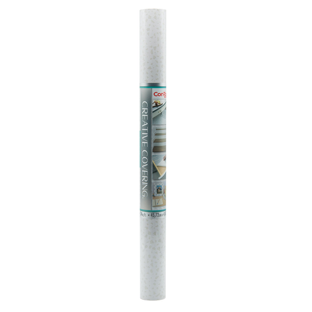 Con-Tact® Brand Creative Covering™ – Removable Self-Adhesive Shelf Liner, Terrazzo Bone