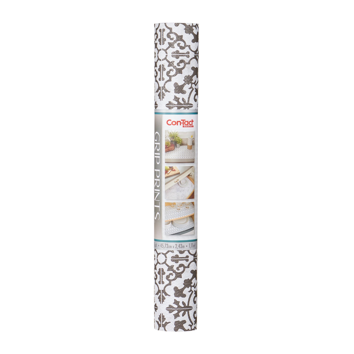 Con-Tact® Brand Grip Prints™, Non-Adhesive, Carrara Tile Charcoal