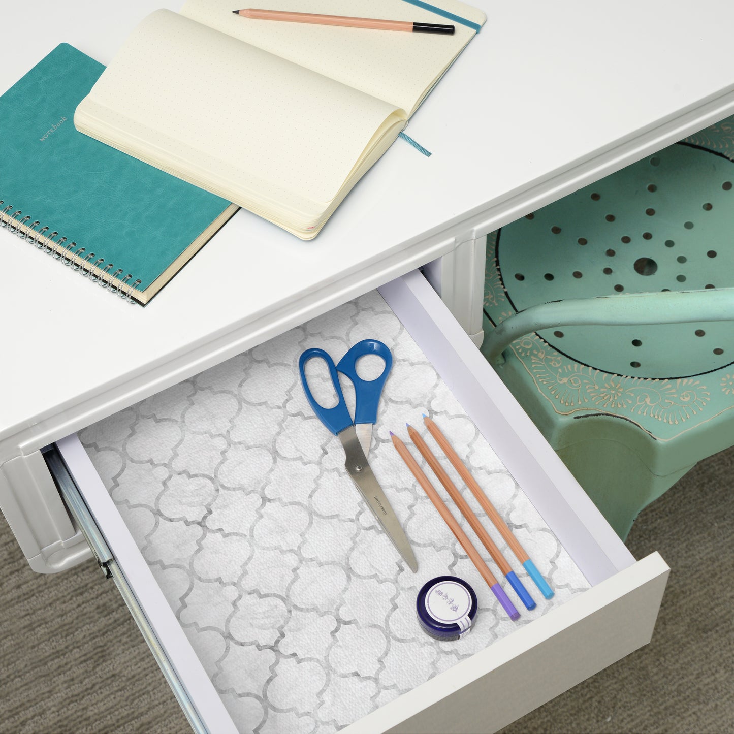 Con-Tact® Brand Grip Prints™, Non-Adhesive, Moroccan Marble