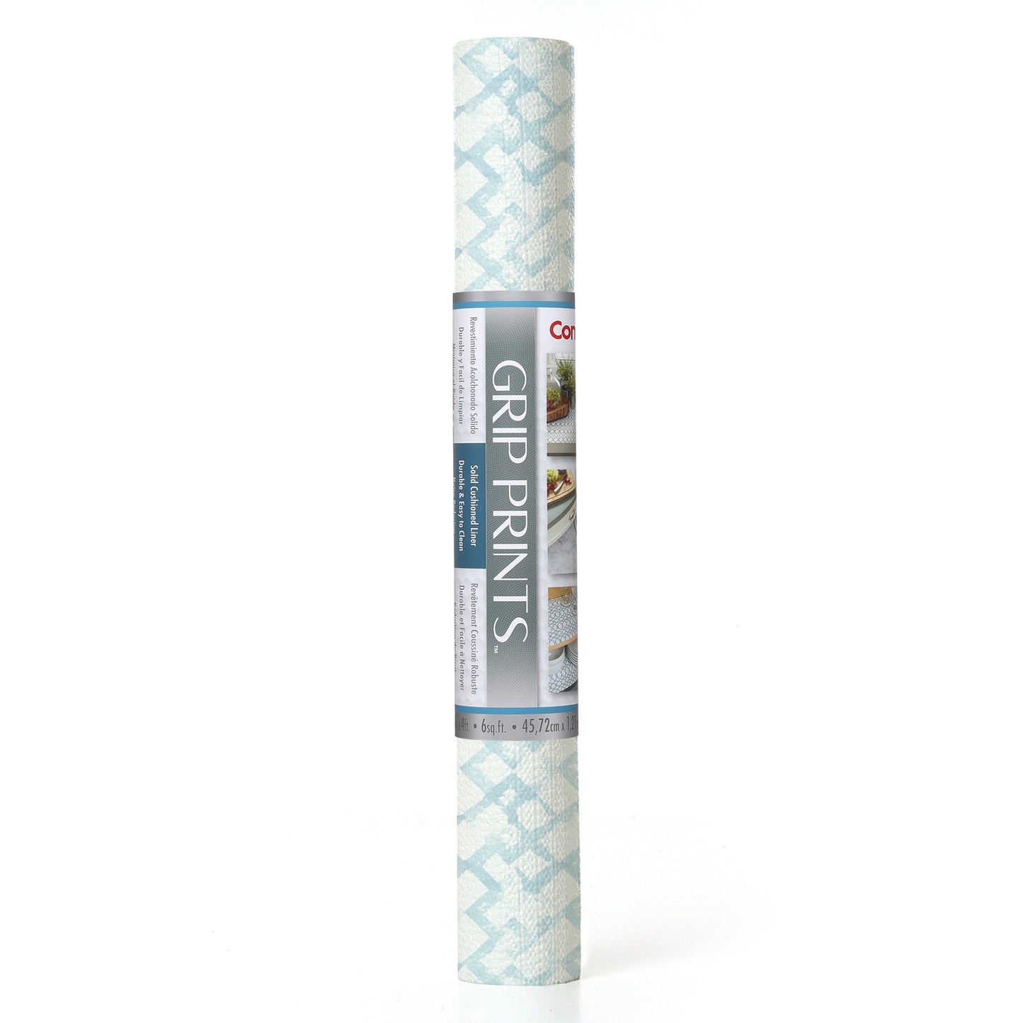 Con-Tact® Brand Grip Prints™, Non-Adhesive, Faded Trellis Blue