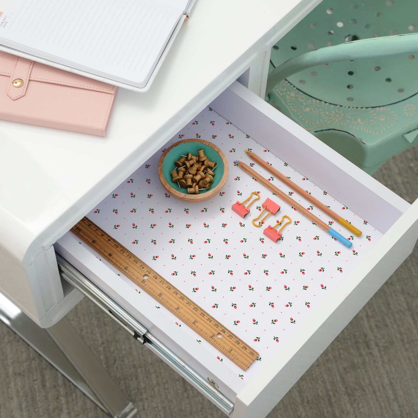 Creative Covering™, Peel & Stick, Rosebud, Removable Self-Adhesive - Floral - Pink