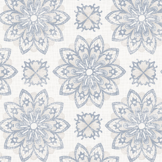 Con-Tact® Brand Creative Covering™ – Removable Self-Adhesive Shelf Liner, Antique Mandala Blue