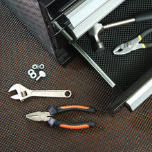 Tool drawer with a lining of Grip Premium: Non-adhesive in black