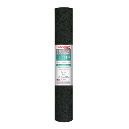 Con-Tact® Brand Creative Covering™ – Removable Self-Adhesive Shelf Liner, Self-Adhesive Faux Leather Black