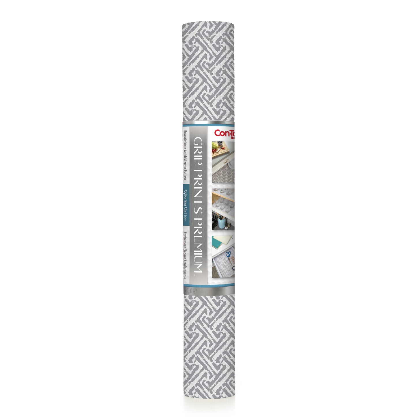 Con-Tact® Brand Grip Prints Premium™, Non-Adhesive, Villa Gray