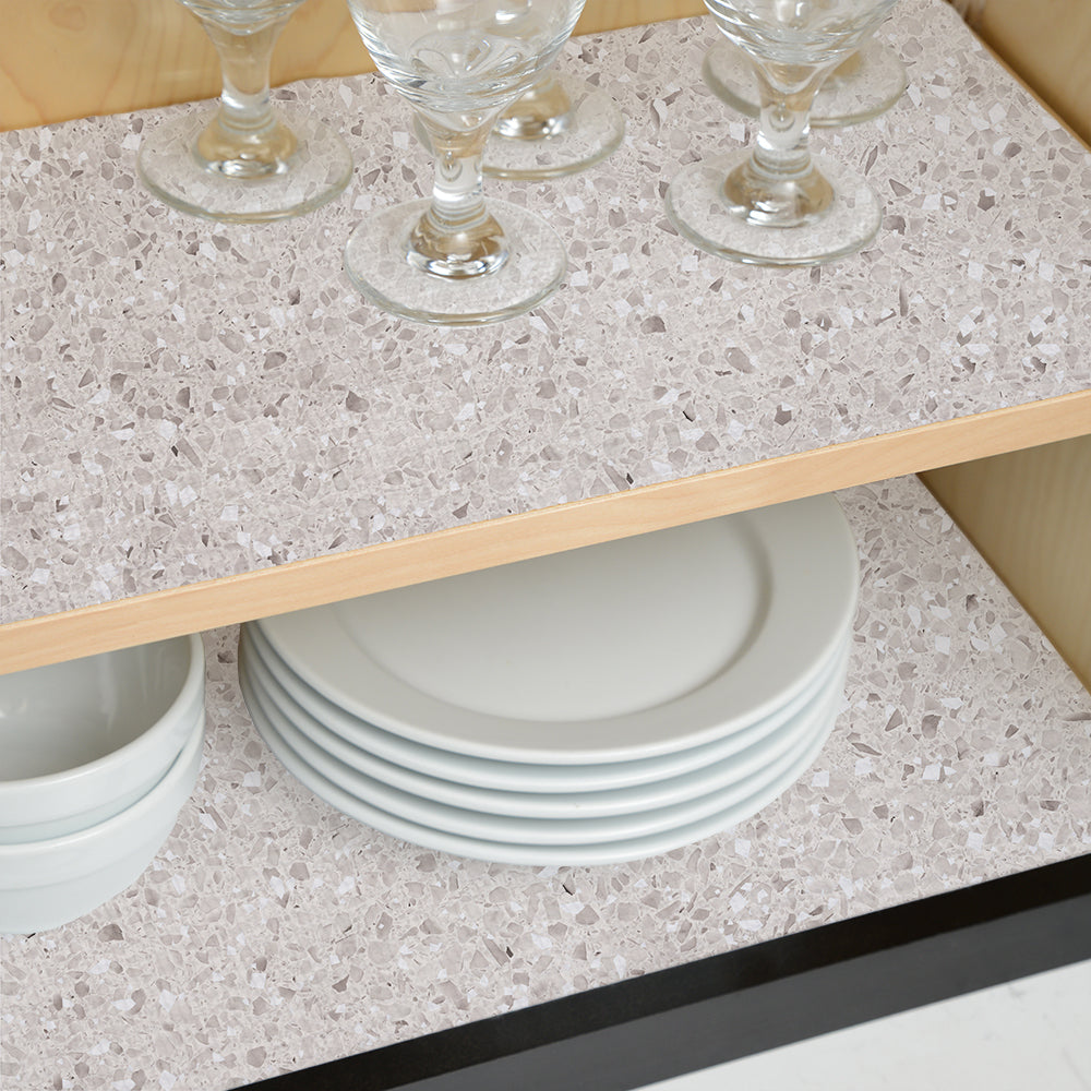 Con-Tact® Brand Grip Prints™, Non-Adhesive, Terrazzo Beige Stone