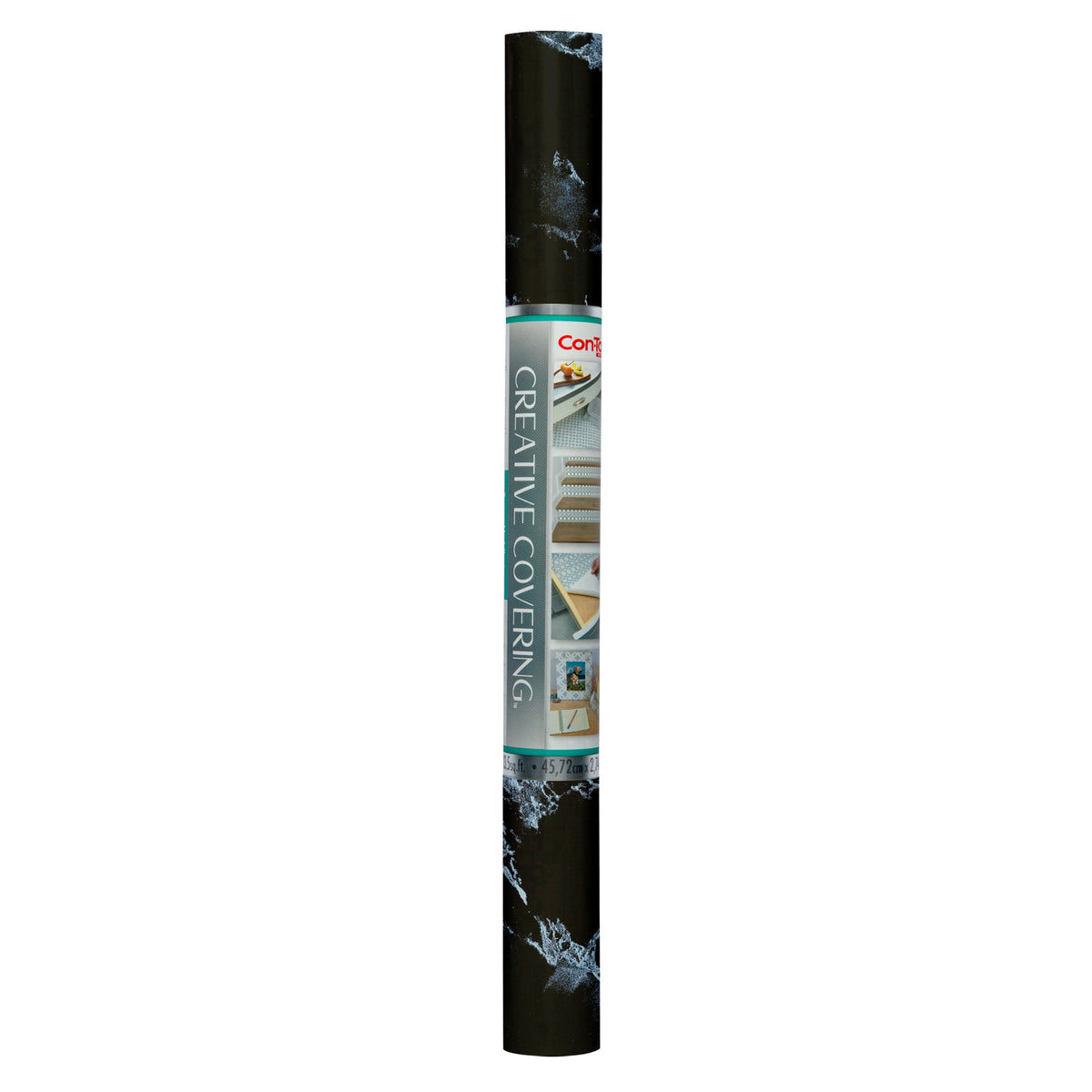 Con-Tact® Brand Creative Covering™ – Removable Self-Adhesive Shelf Liner, Black Marble
