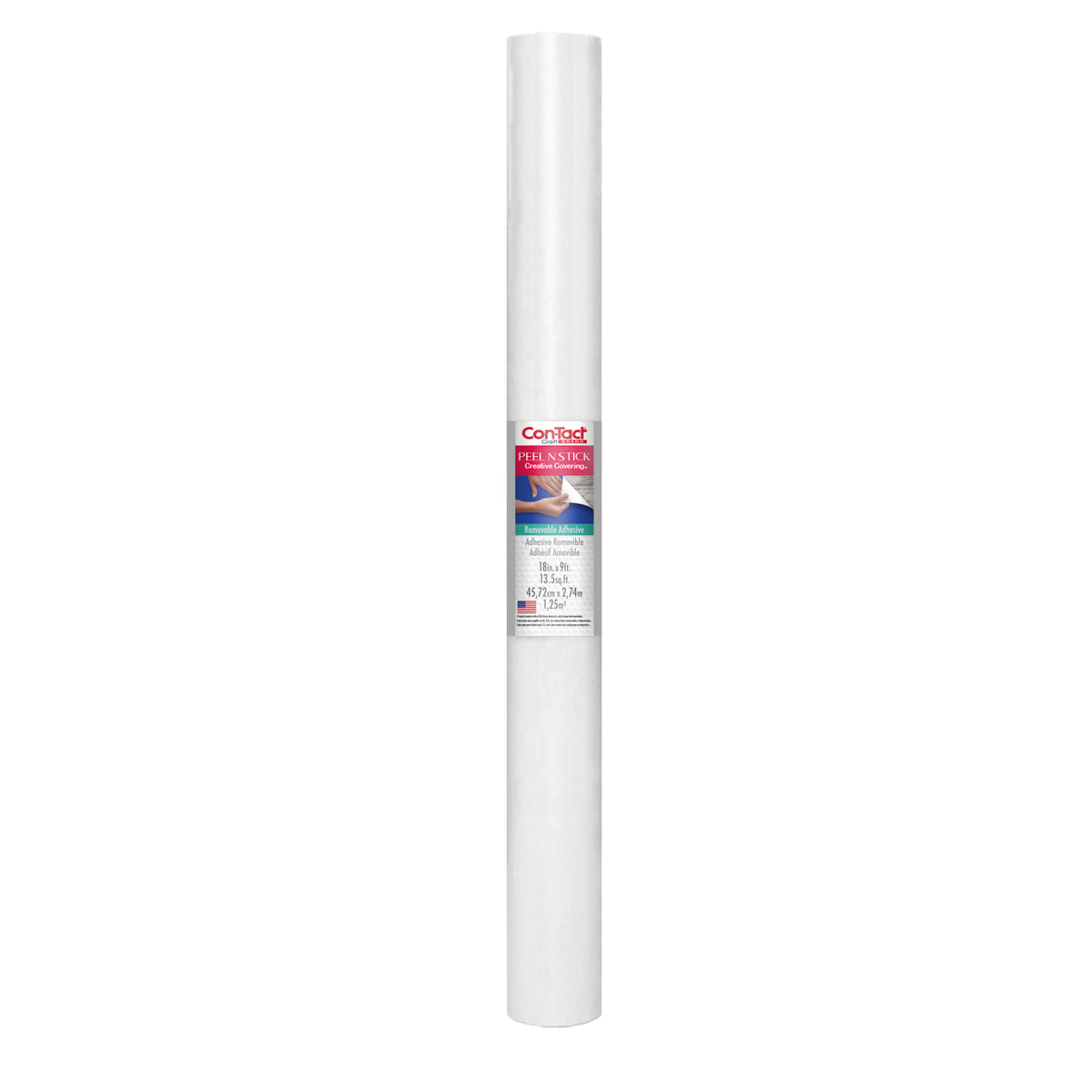 Con-Tact® Brand Creative Covering™ -Removable Self-Adhesive Shelf liner, White