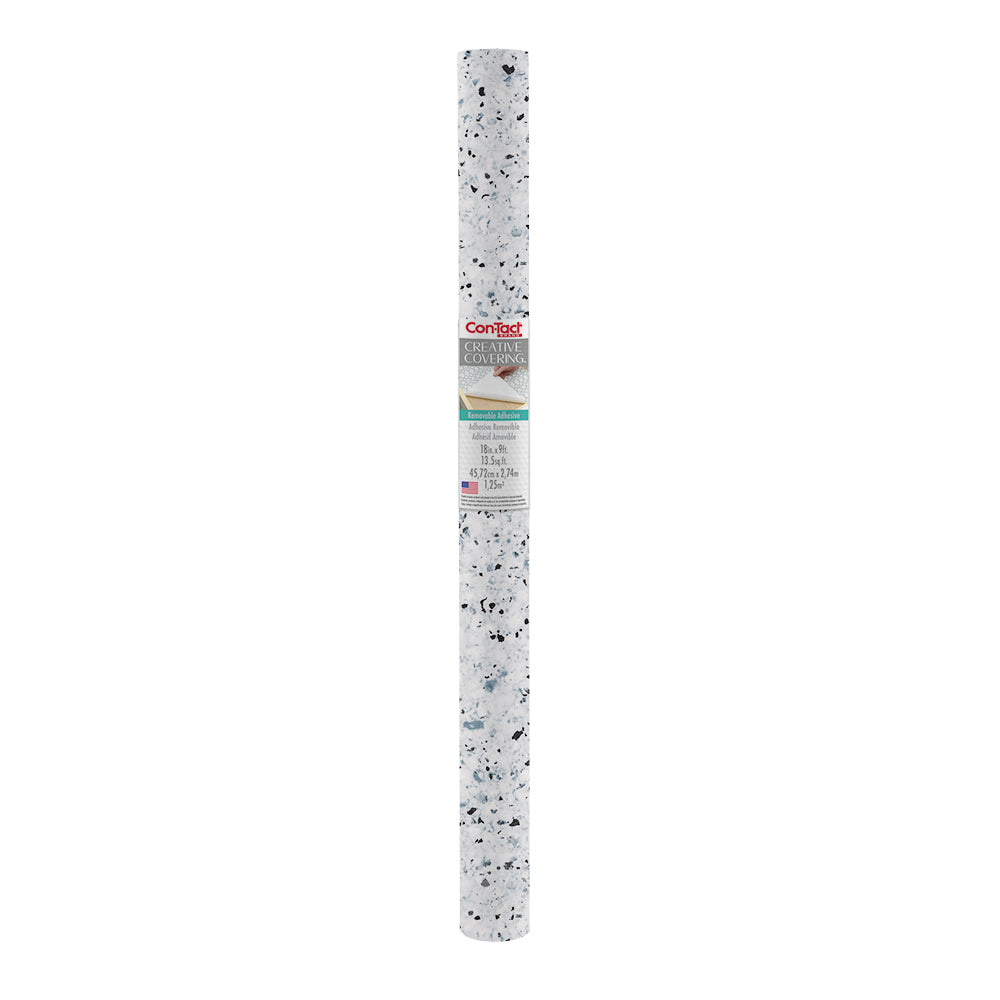 Con-Tact® Brand Creative Covering™ – Removable Self-Adhesive Shelf Liner, Granite Black & White
