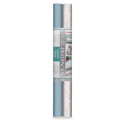 Serenity Collection Self Adhesive Duo-Packs, Ocean Blue/Terrazzo Blush