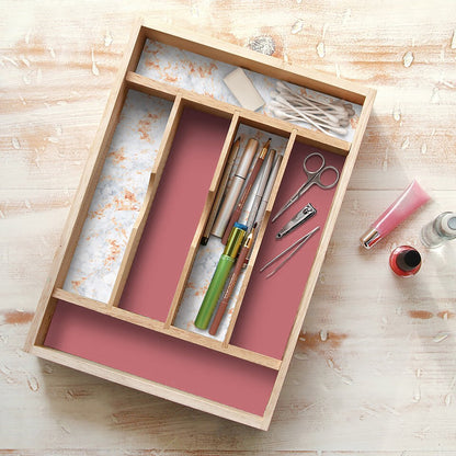 Con-Tact® Brand Creative Covering™ Duo Pack – Removable Self-Adhesive Shelf Liner, Serenity Coral/Metallic Marble