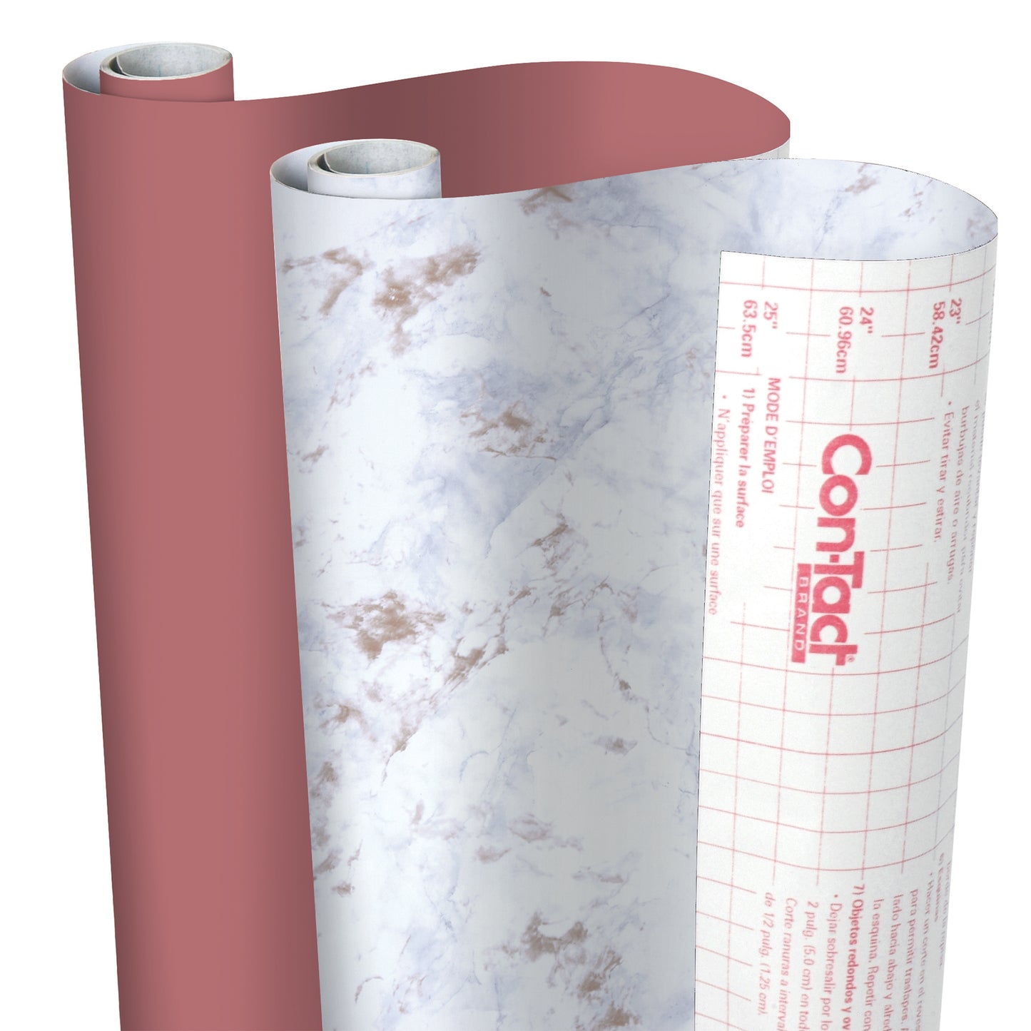Con-Tact® Brand Creative Covering™ Duo Pack – Removable Self-Adhesive Shelf Liner, Serenity Coral/Metallic Marble