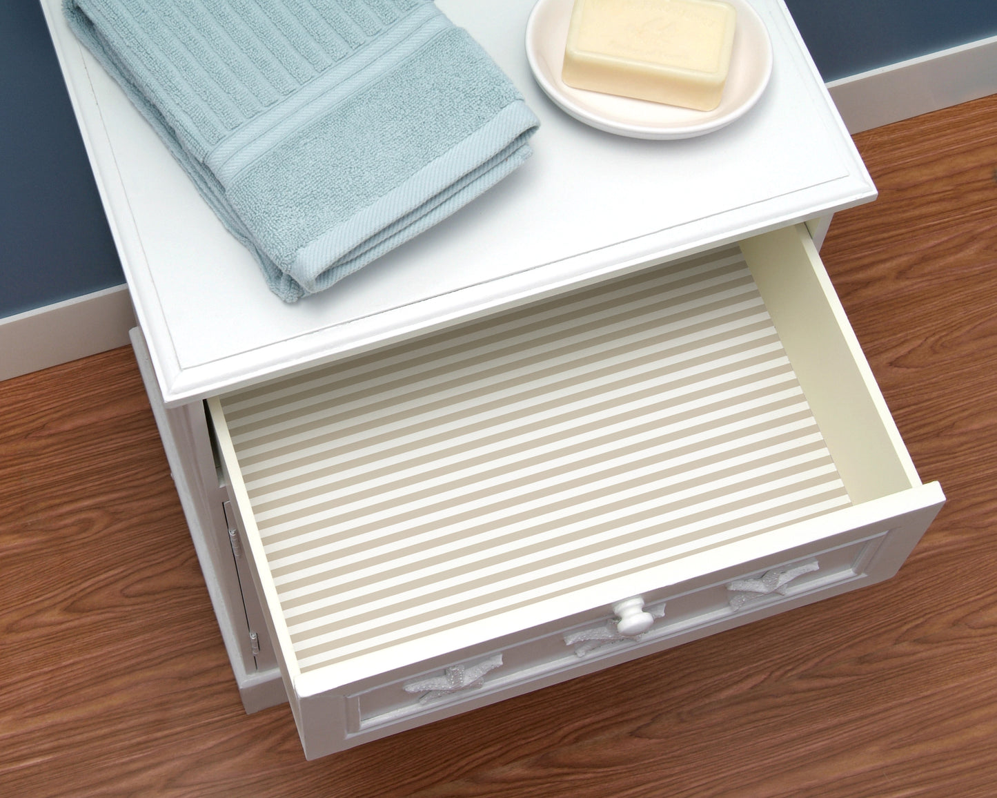 Con-Tact® Brand Luxury Fabric Liners, Non-Adhesive, Pajama Stripe Tan