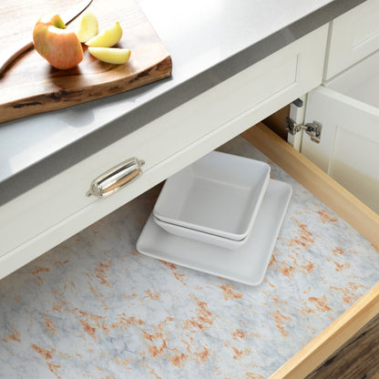 Con-Tact® Brand Creative Covering™ – Removable Self-Adhesive Shelf Liner, Metallic Marble