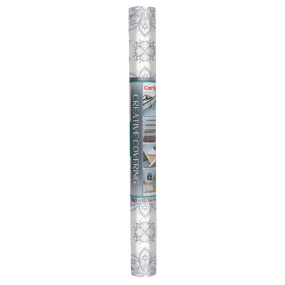 Con-Tact® Brand Creative Covering™ – Removable Self-Adhesive Shelf Liner, Antique Mandala Blue