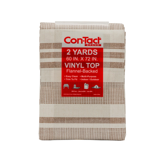 Con-Tact® Brand Yard Goods – Pre-Cut , Linen Stripes Brown