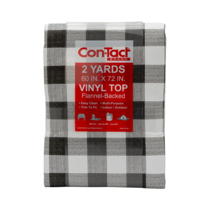 Con-Tact® Brand Yard Goods – Pre-Cut , Linen Gingham Black Gray