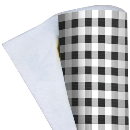 Con-Tact® Brand Yard Goods – Pre-Cut , Linen Gingham Black Gray