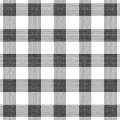 Con-Tact® Brand Yard Goods – Pre-Cut , Linen Gingham Black Gray
