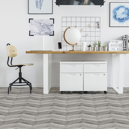 Con-Tact® Brand Deco Squares Herringbone Wood Grey, Self-Adhesive