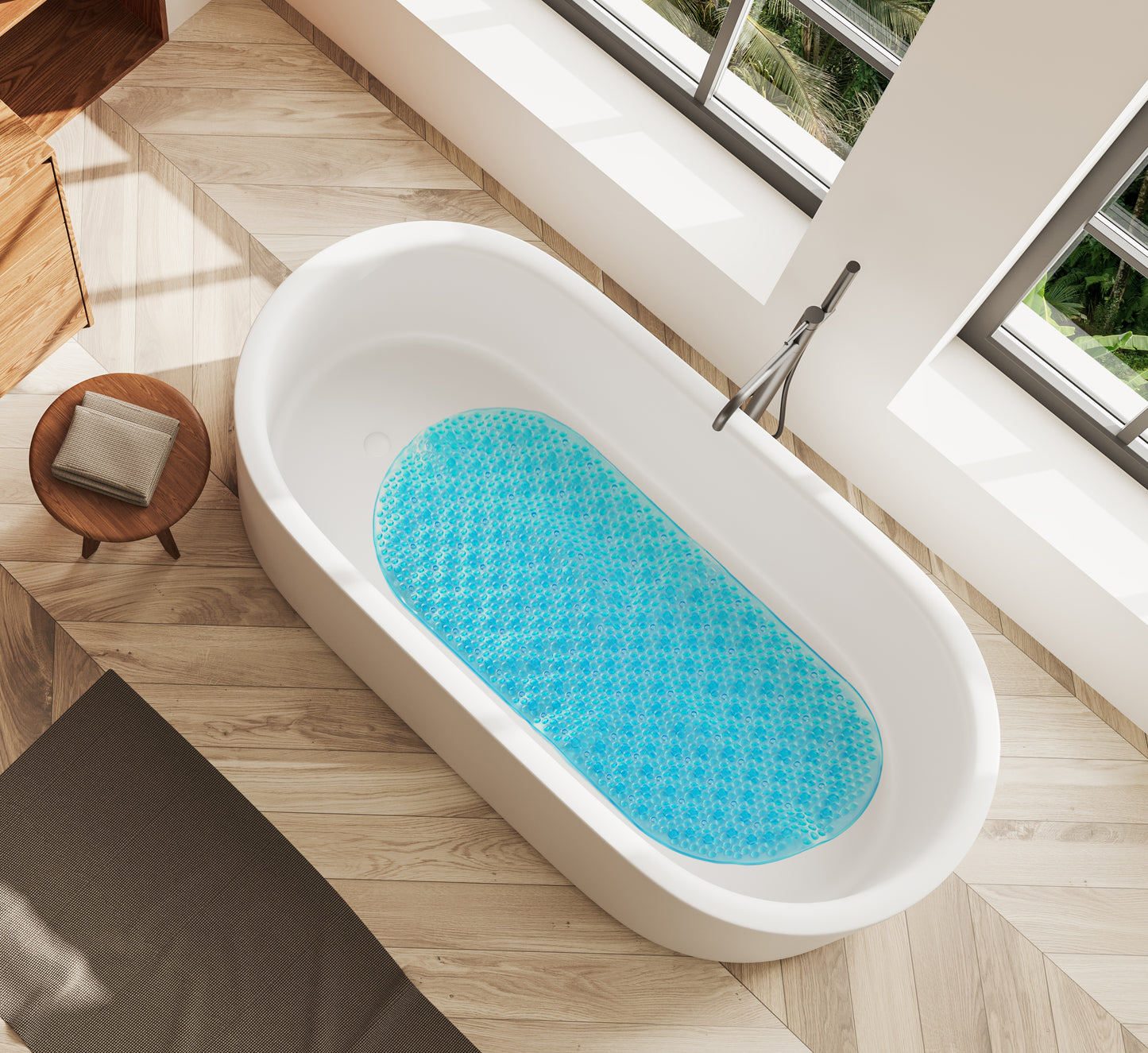 Con-Tact® Bath Mat Bubble Blue