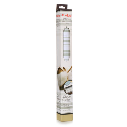 Con-Tact® Brand Scented Liners, Non-Adhesive, Stripes, Clean Cotton Scent