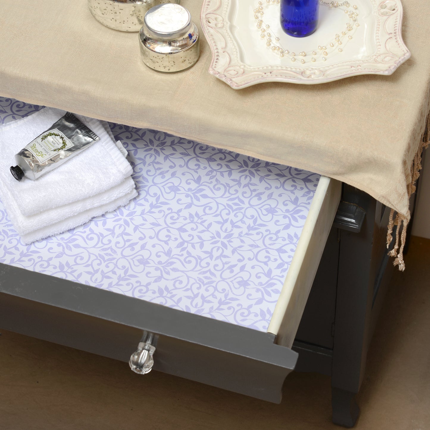 Con-Tact® Brand Scented Liners, Non-Adhesive, Antique Floral, Lavender Scent