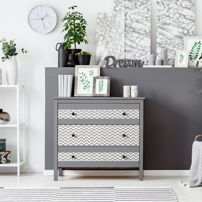 Con-Tact® Brand Creative Covering™ – Removable Self-Adhesive Shelf Liner, Textured Chevron Gray