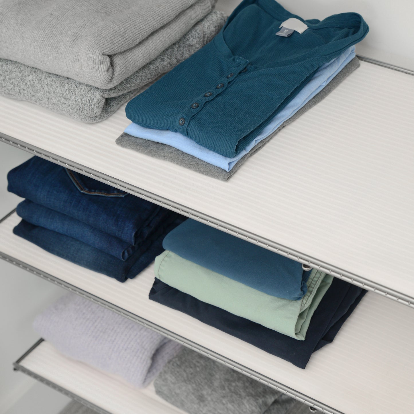 Con-Tact® Brand Simple Elegance – Non-Adhesive Shelf Liner, White Herringbone