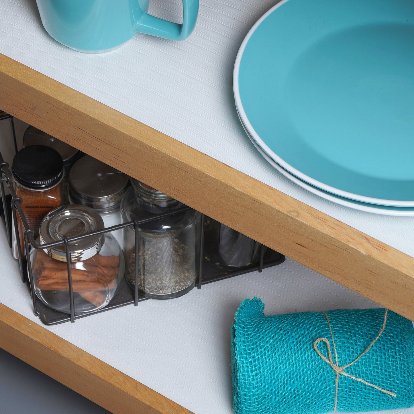 Con-Tact® Brand Simple Elegance – Non-Adhesive Shelf Liner, White Herringbone