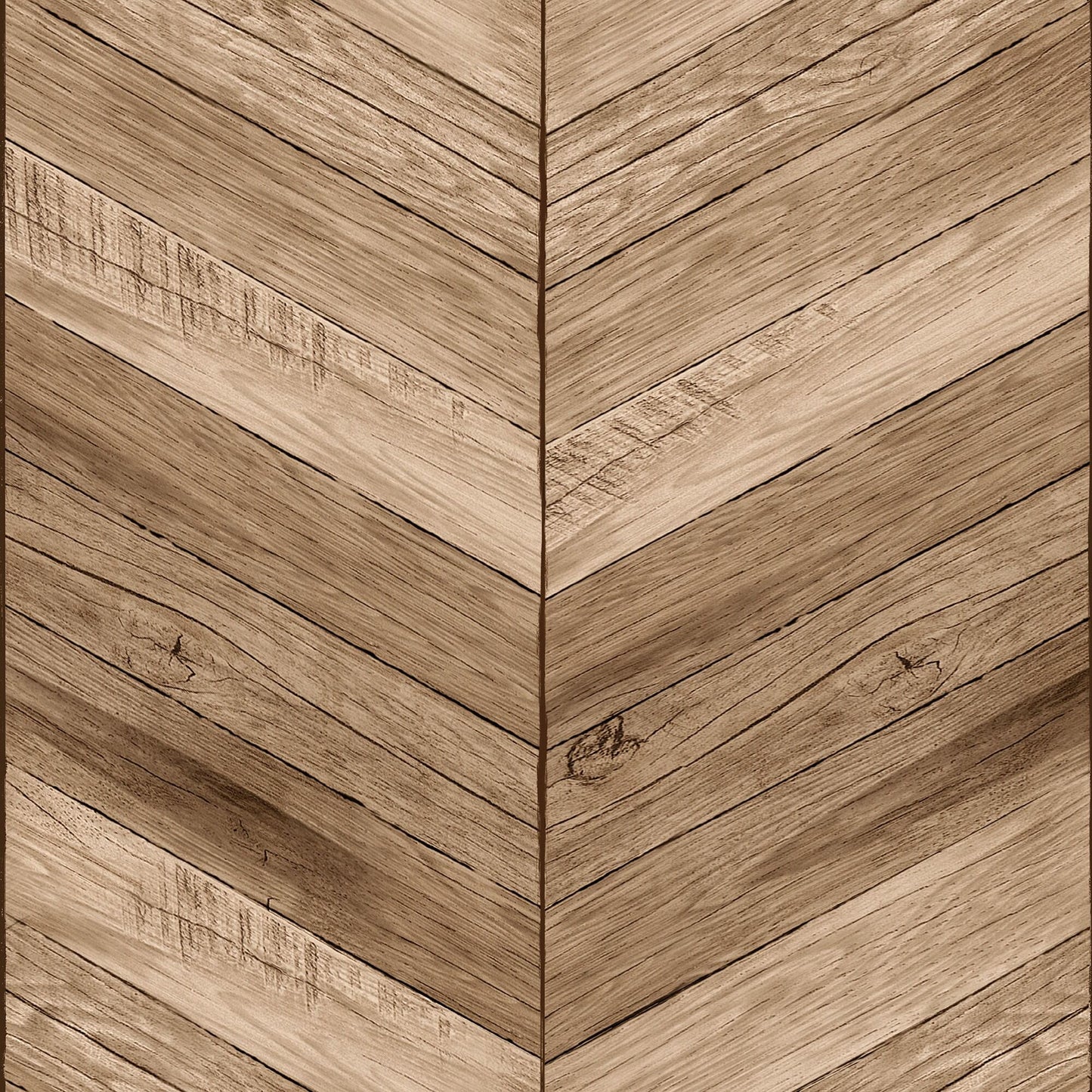 Con-Tact® Brand Deco Squares Herringbone Wood Brown, Self-Adhesive