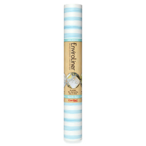 Packaged roll of EnviroLiner® in Watercolor Stripes Blue