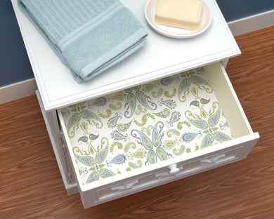 Non-Adhesive Luxury Fabric Shelf and Drawer Liner