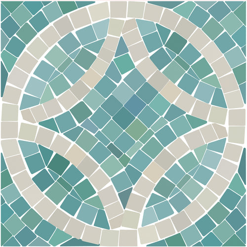 FloorAdorn® Seaglass Mosaic Vinyl Appliqués