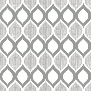 Con-Tact Luxury Fabric 4 ft. L x 18 in. W Savoire Pale Gray Non Adhesive Shelf Liner