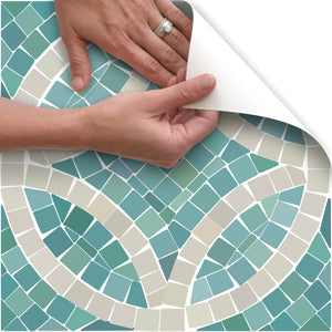 FloorAdorn® Seaglass Mosaic Vinyl Appliqués